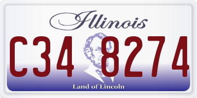 IL license plate C348274