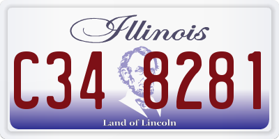 IL license plate C348281