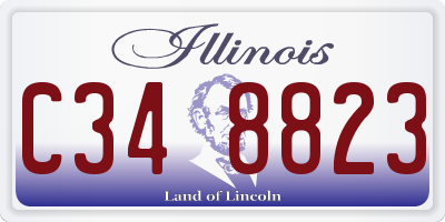IL license plate C348823