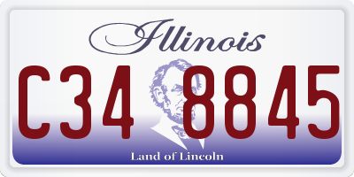 IL license plate C348845