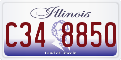 IL license plate C348850