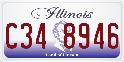 IL license plate C348946