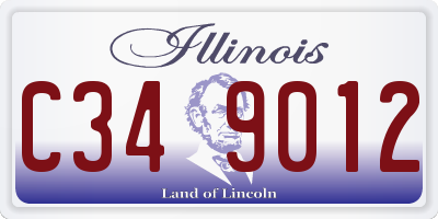 IL license plate C349012