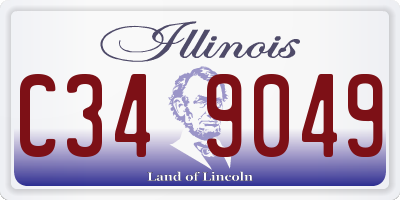 IL license plate C349049