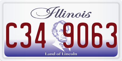 IL license plate C349063