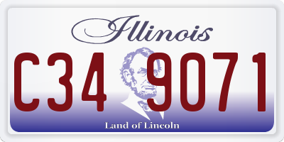 IL license plate C349071