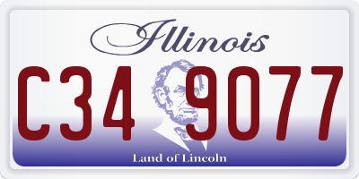 IL license plate C349077