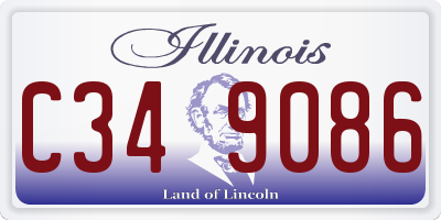 IL license plate C349086