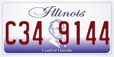IL license plate C349144