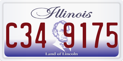 IL license plate C349175