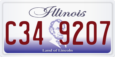IL license plate C349207