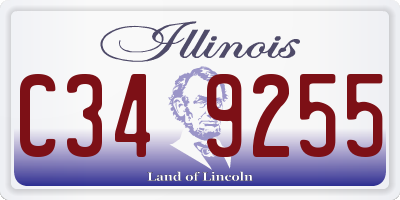 IL license plate C349255