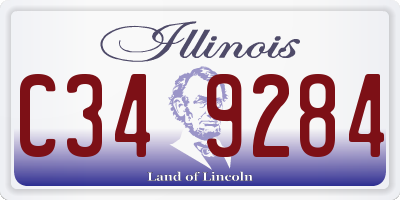 IL license plate C349284