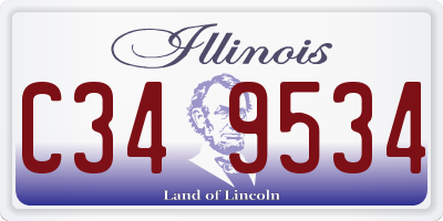 IL license plate C349534