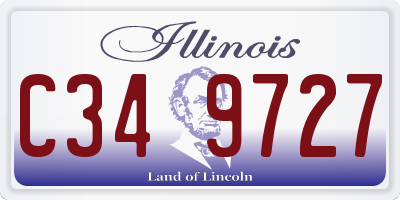 IL license plate C349727