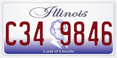 IL license plate C349846