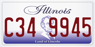 IL license plate C349945