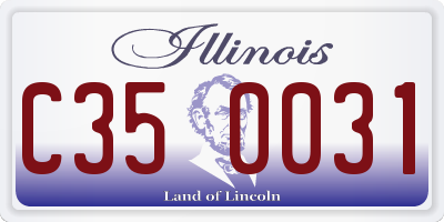 IL license plate C350031