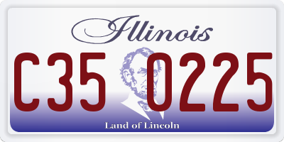 IL license plate C350225