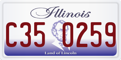 IL license plate C350259