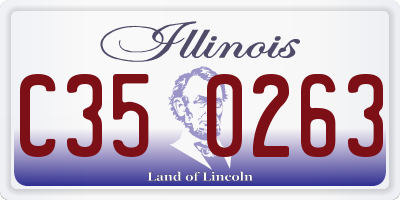 IL license plate C350263