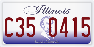IL license plate C350415