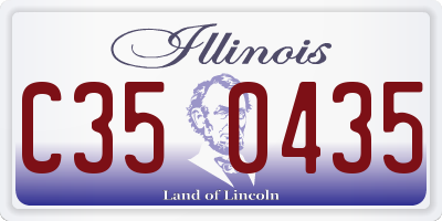 IL license plate C350435