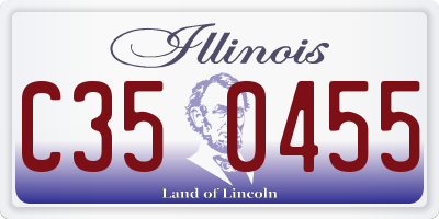 IL license plate C350455