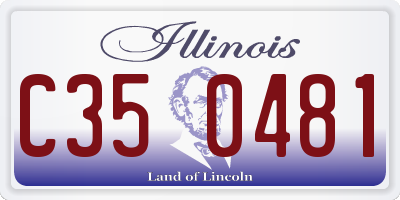 IL license plate C350481