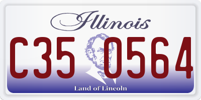 IL license plate C350564