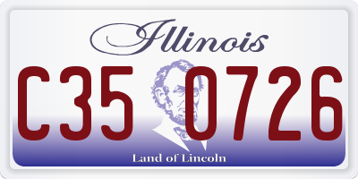 IL license plate C350726
