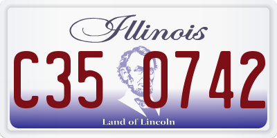 IL license plate C350742