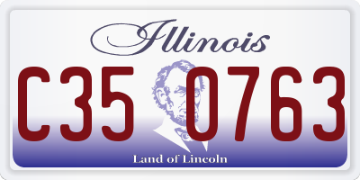 IL license plate C350763