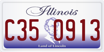 IL license plate C350913