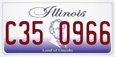 IL license plate C350966