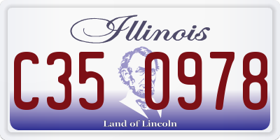 IL license plate C350978