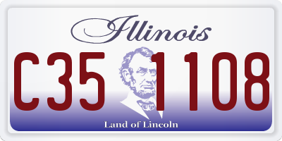 IL license plate C351108