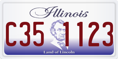 IL license plate C351123