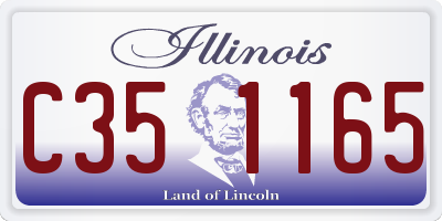 IL license plate C351165