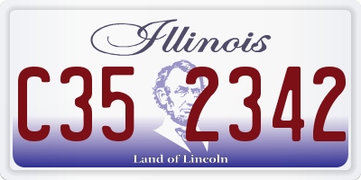 IL license plate C352342