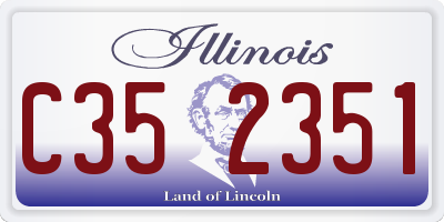 IL license plate C352351