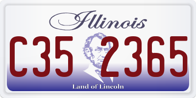 IL license plate C352365