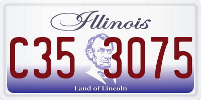 IL license plate C353075