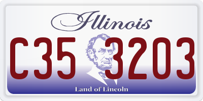 IL license plate C353203
