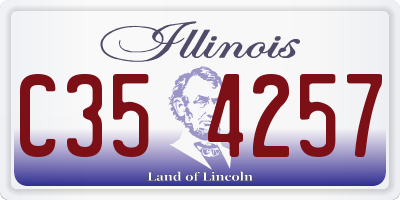 IL license plate C354257