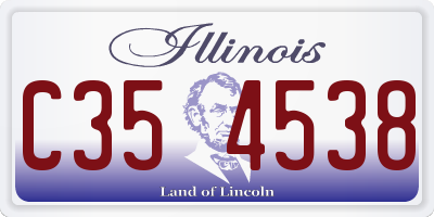IL license plate C354538