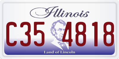 IL license plate C354818