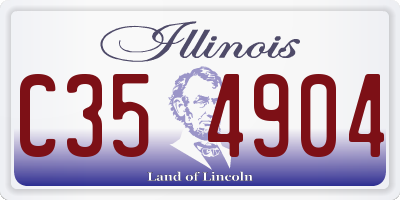 IL license plate C354904