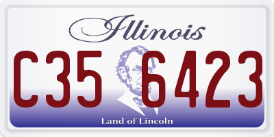 IL license plate C356423