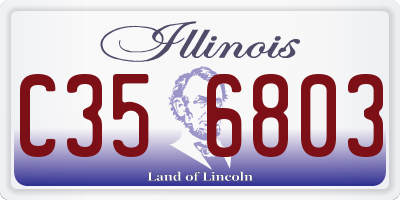 IL license plate C356803